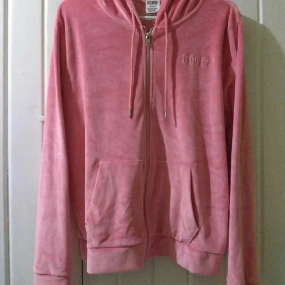 VS PINK velour hoodie-LARGE NWOT - Picture 3 of 5